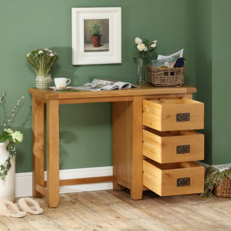 Rustic Oak : Bàn Làm Việc Và Ghế Đôn